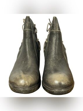 Caterpillar Grey Brown Distressed Leather Ankle Boots Women's US 10M EU 41